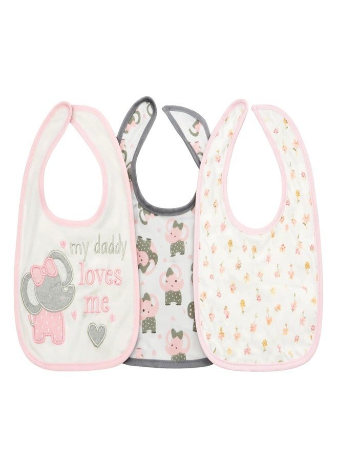 Nestlooms Pure Cotton Baby Bibs Set,Skin Friendly & Super Absorbent, Waterproof Backing, Adjustable Snap Buttons, Quick Absorption & Fast Drying,Babies & Toddlers (My Daddy Loves Me) - Image 1
