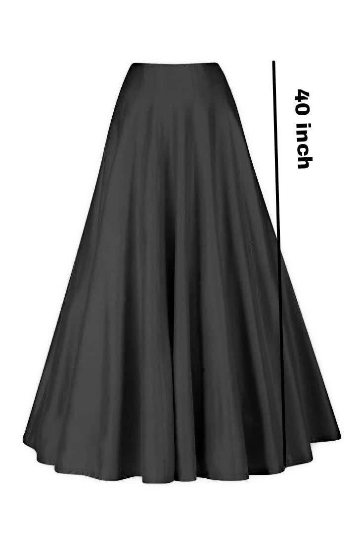 JANAK Ghera Kali Long Silk Skirt (Bblack) - Image 2