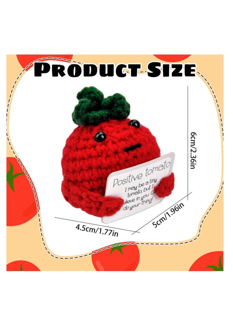 Excefore Positive Potato Doll, Positive Potato Crochet Wool Doll, Good Luck Gifts, Pocket Hug Gift, Funny Knitting Wool Potato with Positive Card, for Friends Party Birthday Decoration - Image 2