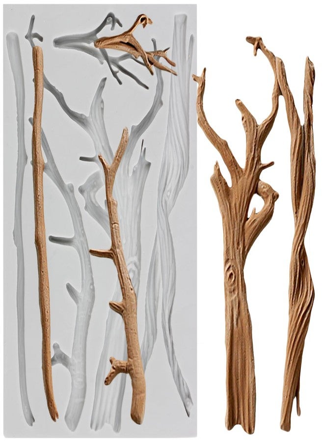 YANQINMS Tree Branch Silicone Mold Twig Branch Fondant Molds For Sugar Cake Decorating Cupcake Topper Chocolate Gum Paste Candy Polymer Clay - Image 1