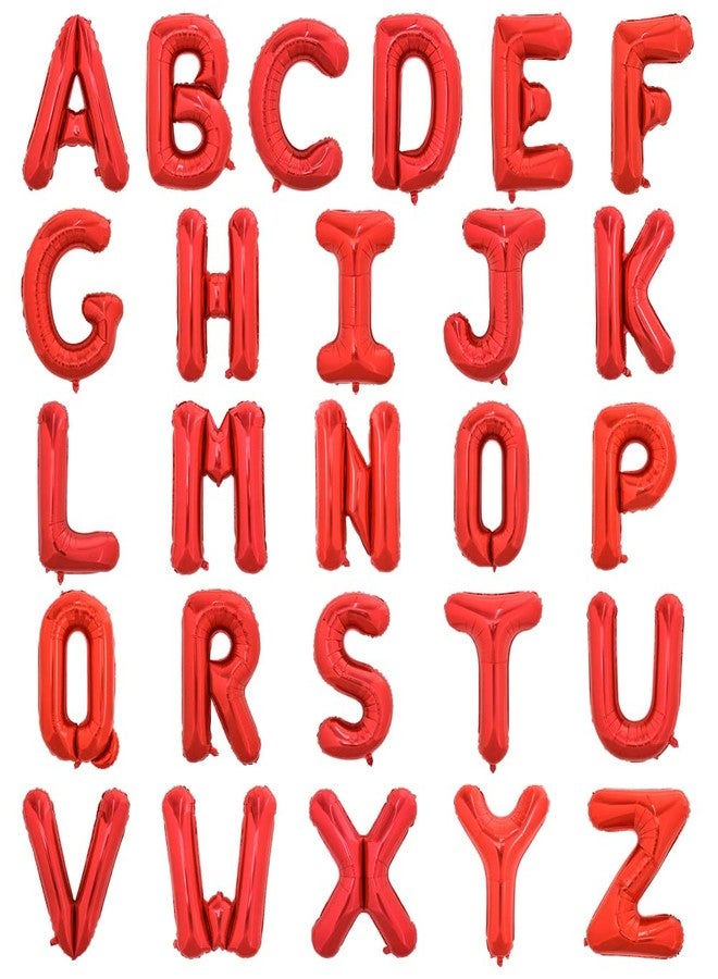TONIFUL 2 Set of 16 Inch Red Letter A-Z Balloons Custom Phrase Mylar Foil Alphabet Letter Create Your Own Banner Reusable for Birthday Anniversary Celebration Graduation Party Supplies Decorations - Image 1