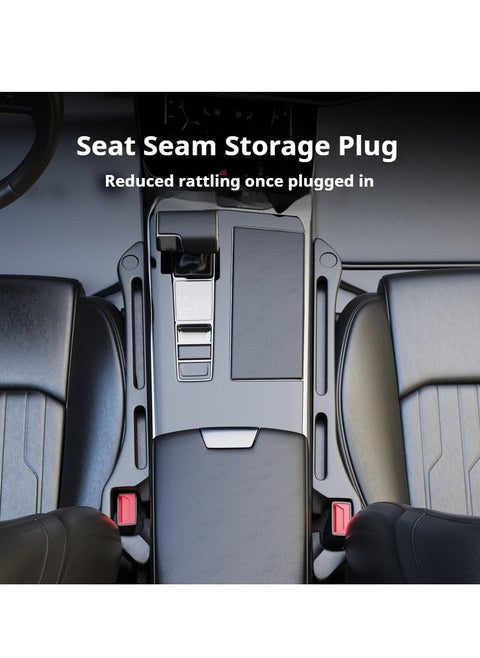 A pair of seat gap filler, to prevent mobile phones and other items falling, full filler, storage neat, does not affect the car's various functions, beautiful and practical