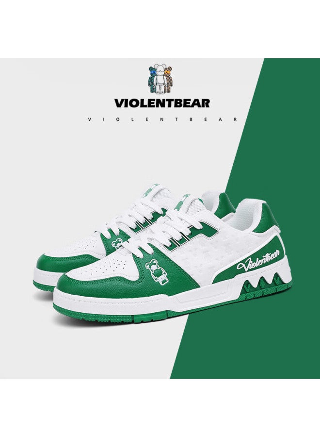 Violentbear Men's Shoes, Autumn And Winter New Style Sneakers, Casual Breathable Leather Shoes, Height-increasing Trendy Shoes, Couple's Shoes For Women, Versatile Footwear For Me - Image 1