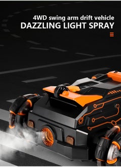 Harvestoy 1:16 Scale RC Car Remote Control Car 2.4 GHz Six-Wheel 4WD Stunt Car,Arm Stunt Toy Car with Music Lights and Spray,Gift for Boys Girls Kids  - Image 5