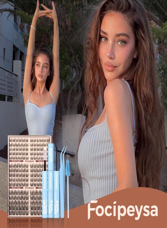 فوسيبيسا مجموعة فوسيبيسا لتطويل الرموش مع لاصق لاش بوند، مجموعة رموش خفيفة، مظهر طبيعي، وصلات رموش من 10 إلى 16 مم، وصلات رموش خفيفة، وصلات رموش يمكنك تركيبها بنفسك بتأثير صالونات التجميل - Image 2