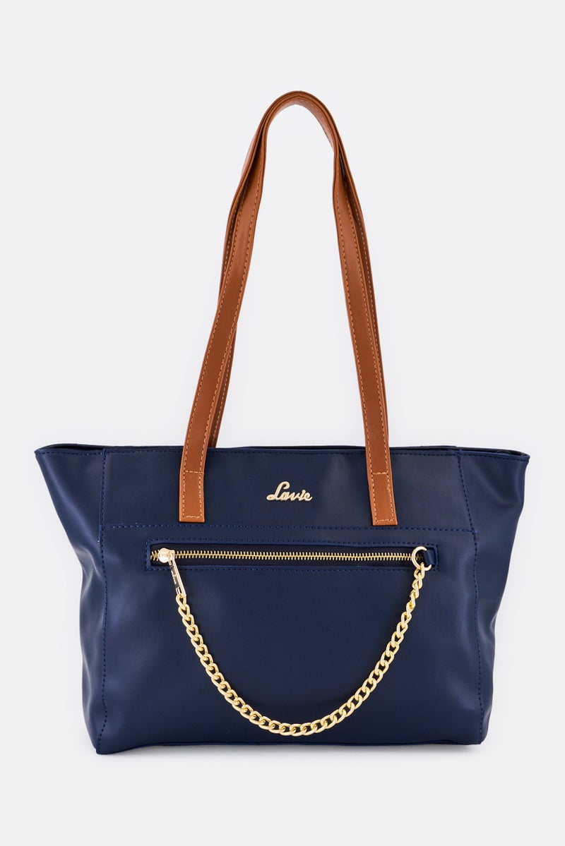 Lavie Women Brand Logo Handbag, Navy - Image 1
