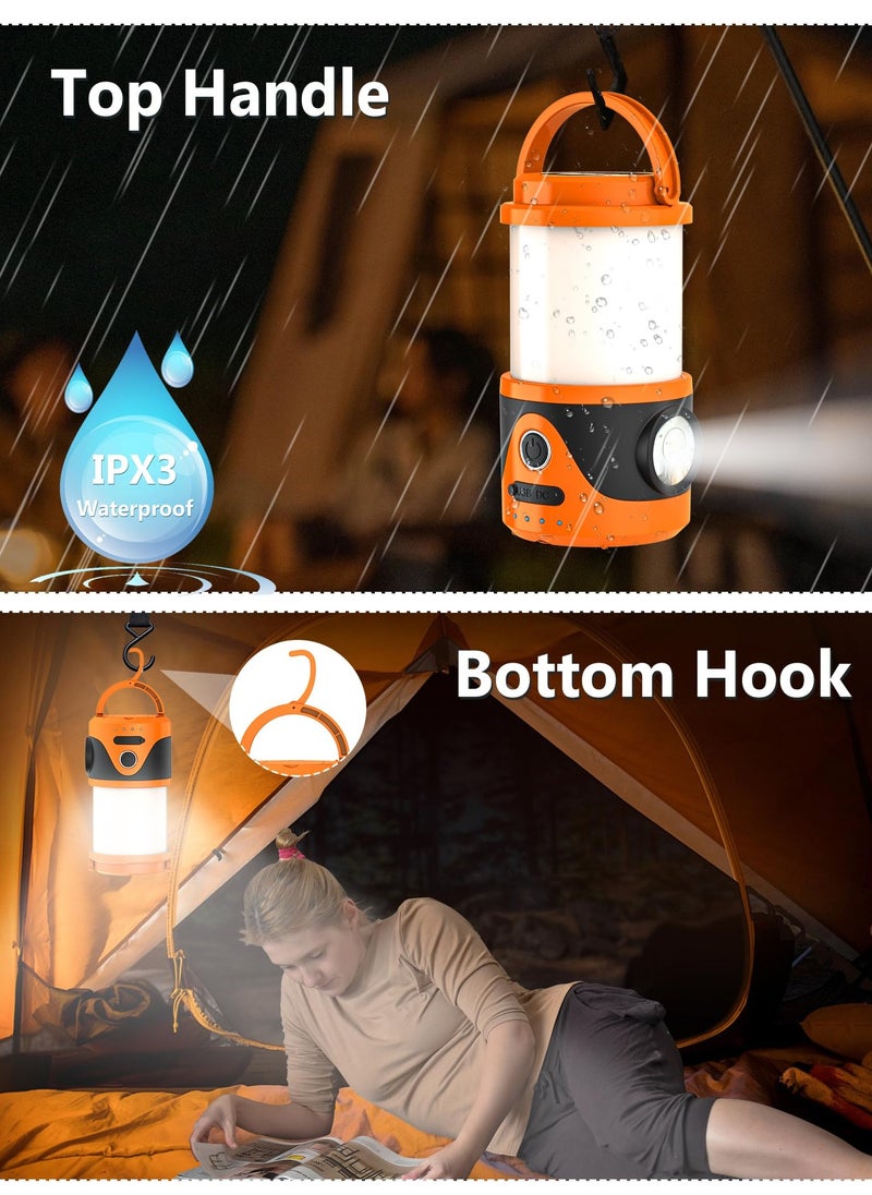 Excefore Rechargeable Camping Lantern,  Rechargeable Camping Light with 9 Kinds of Lights, Camping Lantern for Tent, Power Bank, Flashlight, for Emergency, Hurricane, Outage, USB Cable Included  - Image 4