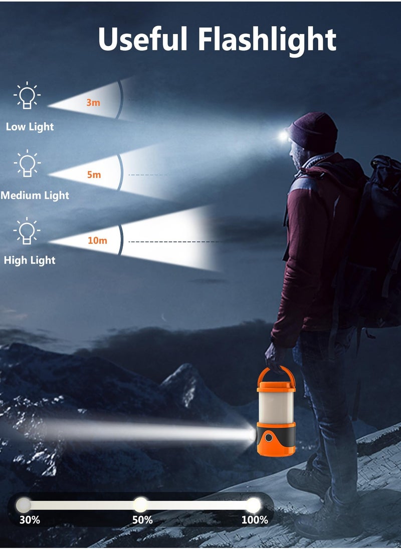 Excefore Rechargeable Camping Lantern,  Rechargeable Camping Light with 9 Kinds of Lights, Camping Lantern for Tent, Power Bank, Flashlight, for Emergency, Hurricane, Outage, USB Cable Included  - Image 3