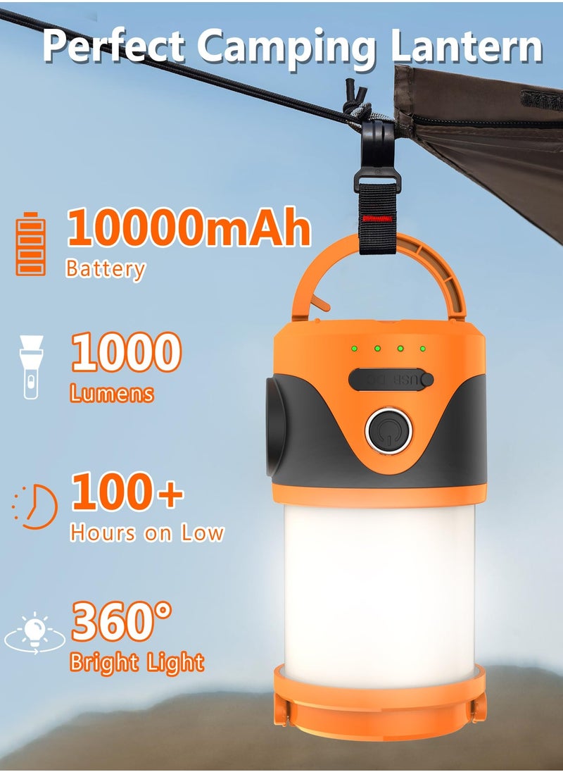 Excefore Rechargeable Camping Lantern,  Rechargeable Camping Light with 9 Kinds of Lights, Camping Lantern for Tent, Power Bank, Flashlight, for Emergency, Hurricane, Outage, USB Cable Included  - Image 2