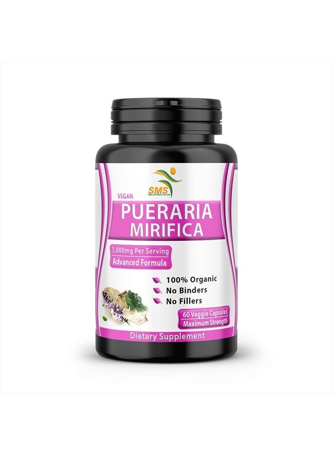 SMSHEALTHPRODUCTS.com Pure Pueraria Mirifica Supplement 500mg Root Extract Powder Capsules Promotes Women's Health, Breast Enhancement, Organic Natural Herbal - Image 4