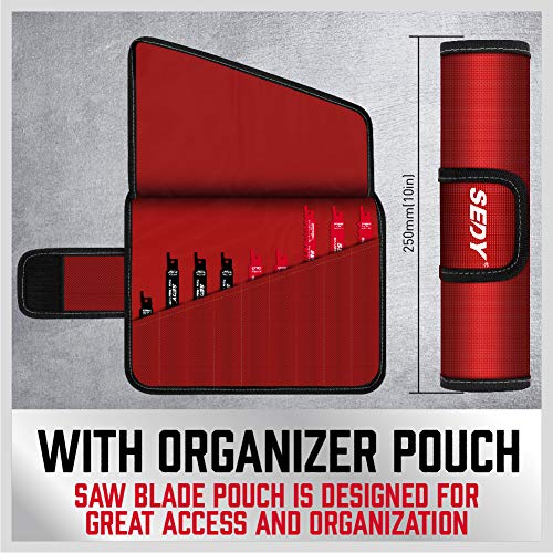 SEDY 36-Piece Ultimate Reciprocating Saw Blade Set - Premium Saw Blades, Durable Wood & Metal Cutting Blades with Storage Pouch, Long-Lasting Pruning Blades - Image 5