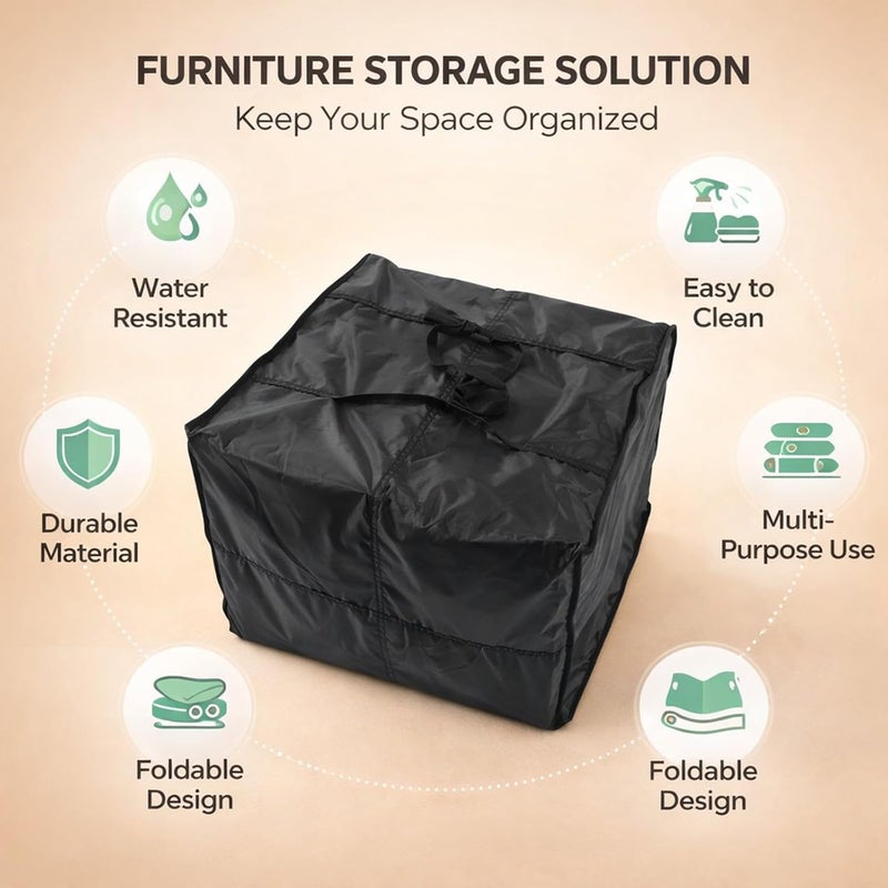 Outdoor Furniture Storage Bag, Lightweight Waterproof Oxford Cloth with Handles - Durable, Easy to Carry, Ideal for Cushions and Patio - Image 3