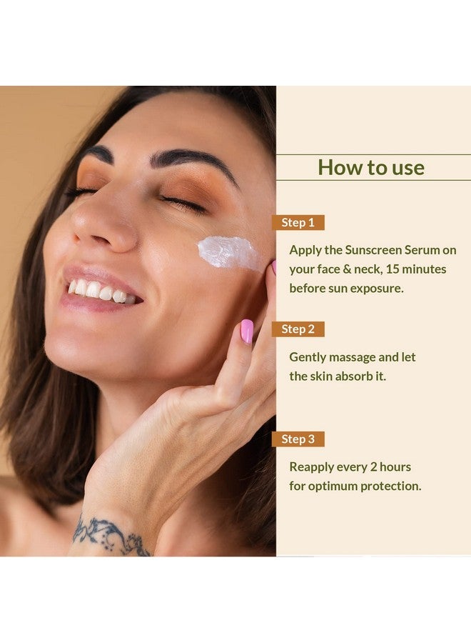 LOTUS BOTANICALS Sandalwood & Hyaluronic Acid Glow And Hydrating Sunscreen Serum | Spf 50+ | Daily Sun Protection | Sandalwood-Infused Sunscreen, No White Cast | Suitable For All Skin Types | 30Ml  - Image 4
