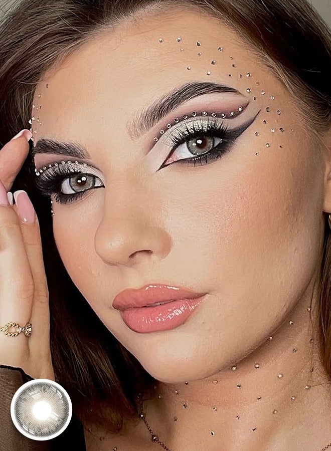 سيدة جديدة عدسات لاصقة ملونة رمادية من فريش ليدي للاستخدام السنوي - Image 4