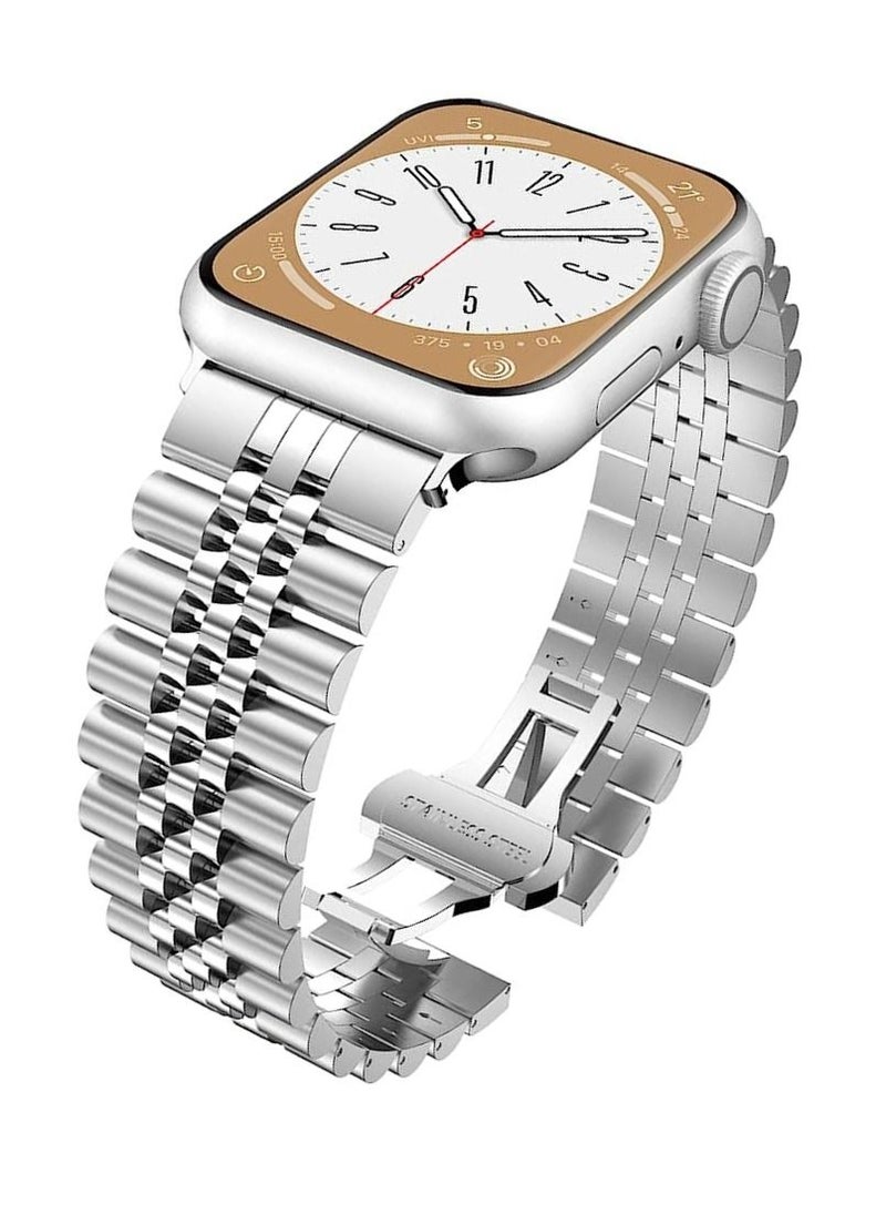 miYou Bluetooth Call Stainless Steel Men Sports Fitness Tracker IP67 Waterproof Smartwatch For IOS Android - Silver/Silver  - Image 1
