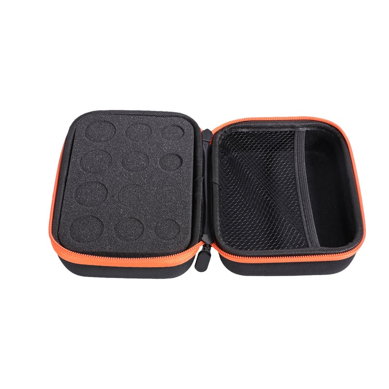 2 pcs 12 Slots 5ml 10ml 15ml Capacity Bottle Shockproof Bag Carrying Case Roller Bottle Storage Bag Drop Bottle EVA Hard Shell Case (Orange) - Image 3
