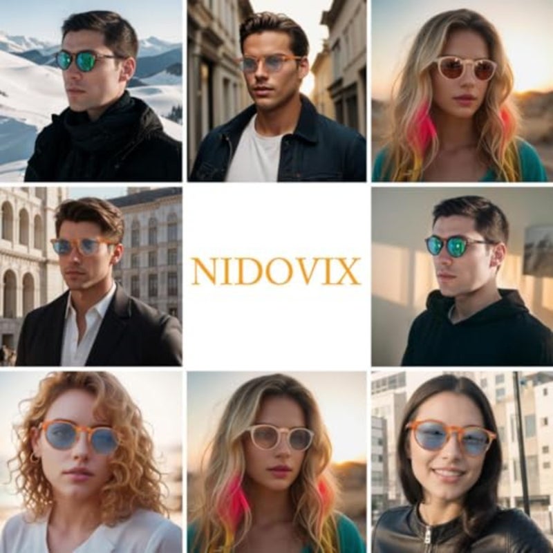 Vintage Polarized Sunglasses for Men Women Round Retro Classic Fashion Eyewear UV400 Protection Sun Glasses - Image 5