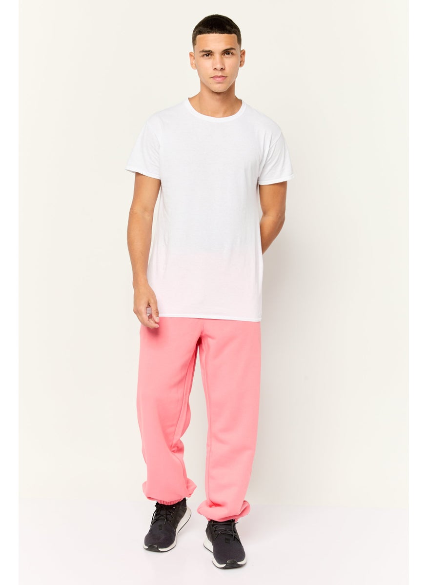 ESPRIT Men Regular Fit Brand Logo Sweatpants, Dark Peach  - Image 3