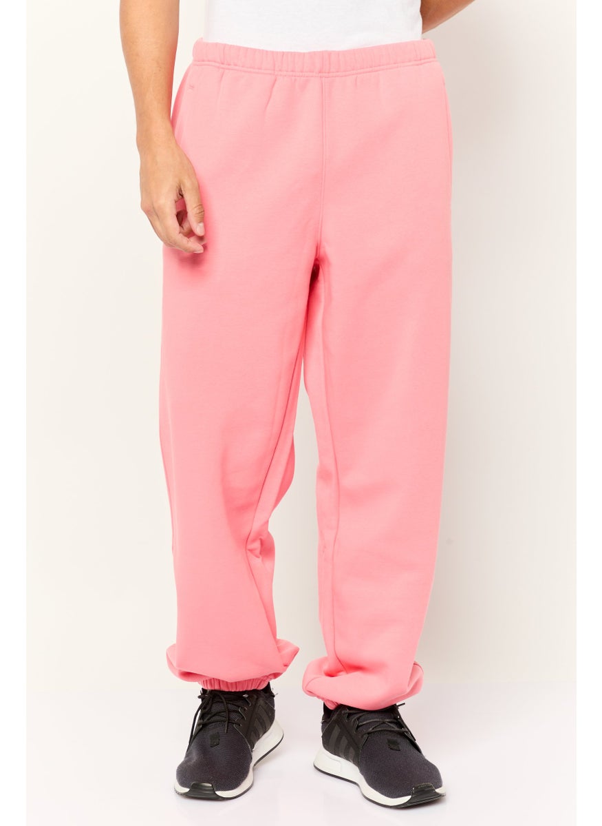 ESPRIT Men Regular Fit Brand Logo Sweatpants, Dark Peach  - Image 1