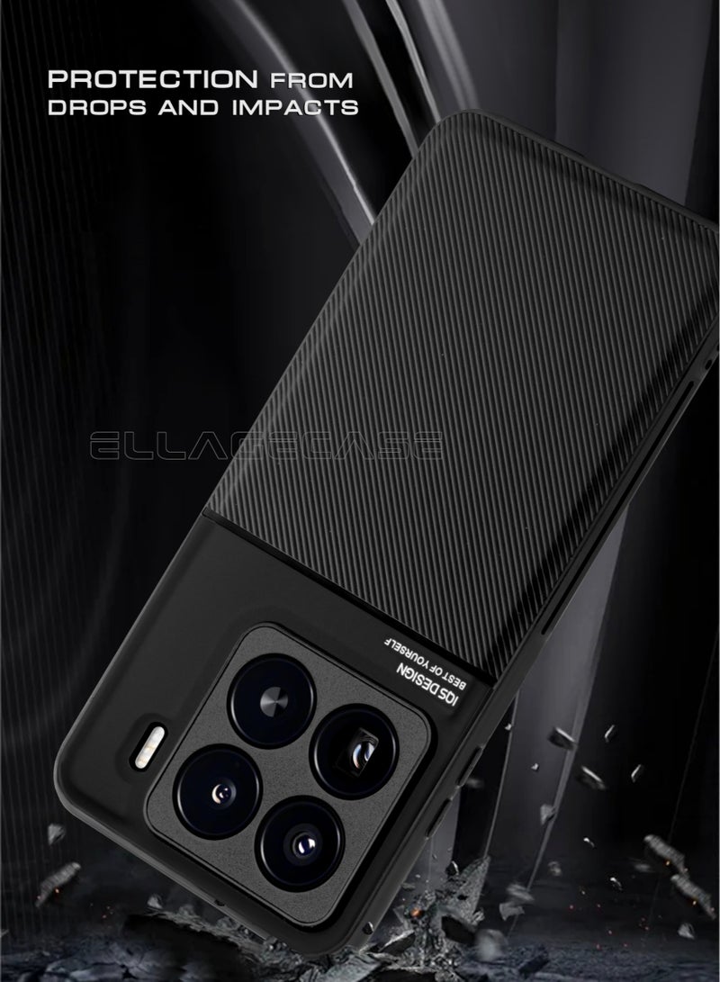 ELLAGECASE حافظة فاخرة رفيعة للغاية لهاتف Xiaomi 15 Pro، لوحة معدنية مخفية، تصميم نحيف، سهل الحمل، وحماية معززة للكاميرا - Image 2