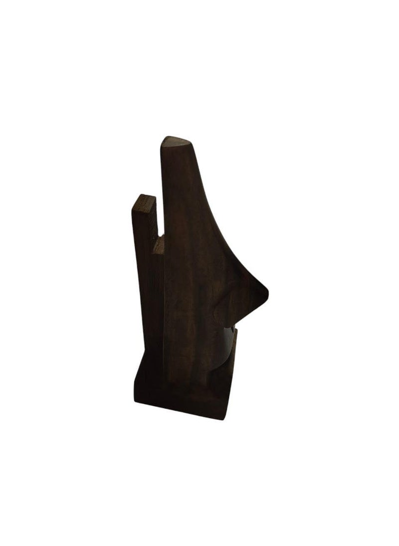 Generic Wooden NoseShaped Eyeglass Holder Sunglasses Display Stand Dark Brown  - Image 3