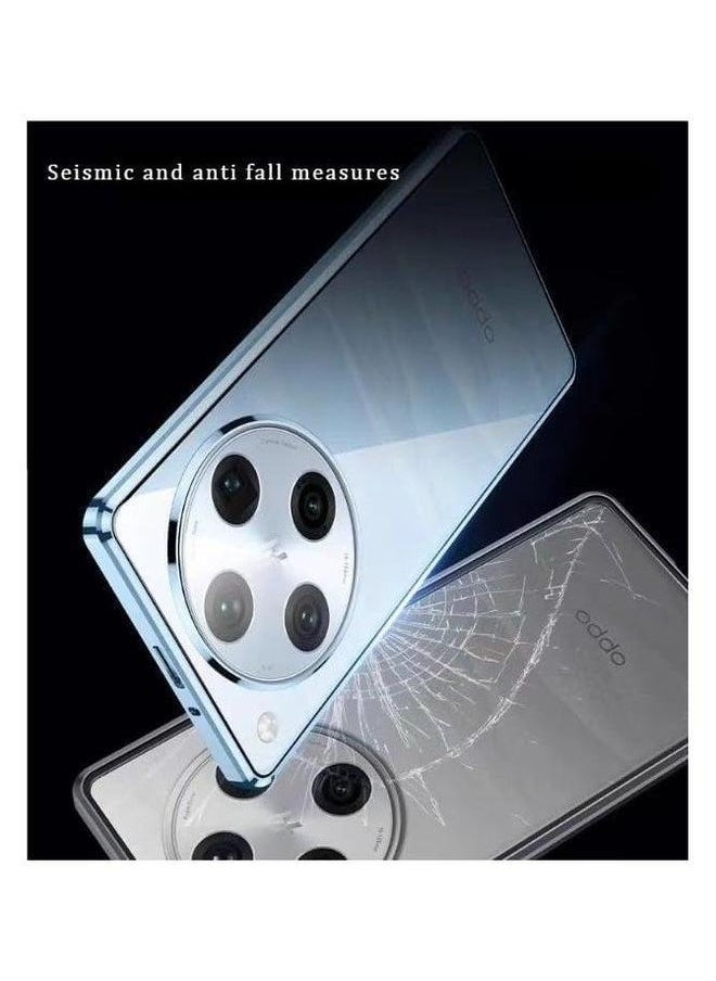 Generic - Double Sided Glass Case Compatible with Oppo Find X8 Pro Case, Built-in Magnetic, Seismic and Anti Fall Cover - Image 1