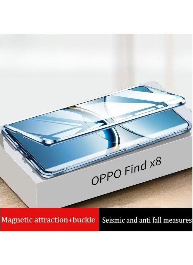 Generic - Double Sided Glass Case Compatible with Oppo Find X8 Pro Case, Built-in Magnetic, Seismic and Anti Fall Cover - Image 1