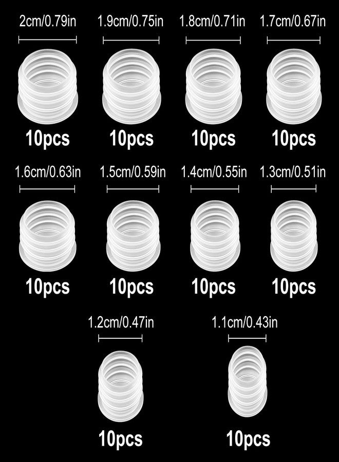 Foyods 100 Pcs Salt and Pepper Stoppers Plugs - 10 Size Plastic Reusable Round End Caps for Shaker-Bottles, Home Kitchen Salt & Bottle Stopper Set for Bottles Plugs Bottom - Image 2
