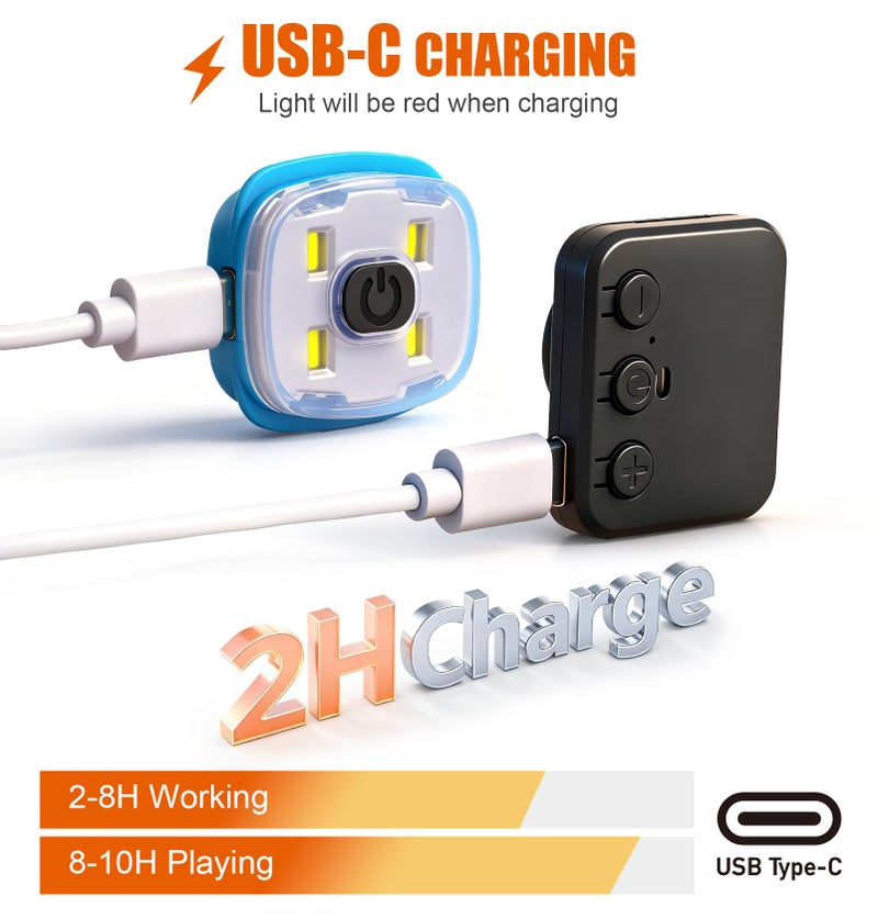 Wmcaps Warm Fleece Lined Bluetooth LED Beanie with Earflap Winter Hat with Light and Headphones Speaker Mic, Gifts for Men Black - Image 5