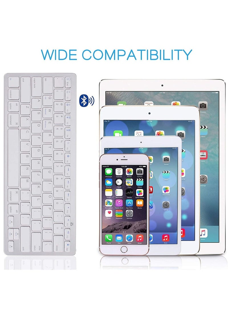 هينغ لوحة مفاتيح بلوتوث لاسلكية رفيعة للغاية لوحة مفاتيح بلوتوث 3.0 لاسلكية محمولة لأجهزة iOS و Windows و Linux و Android و iPhone - Image 3