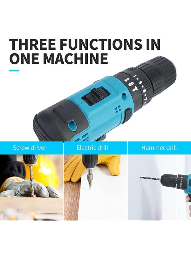 Arabest 21V Cordless Drill Driver,Electric Drill,Power Drill Set with Lithium Ion Battery Charger,28PCS Bits In Kitbox For Drilling Fastening,2 Speed,LED Light,Electric Screwdrivers for Home DIY  - Image 3