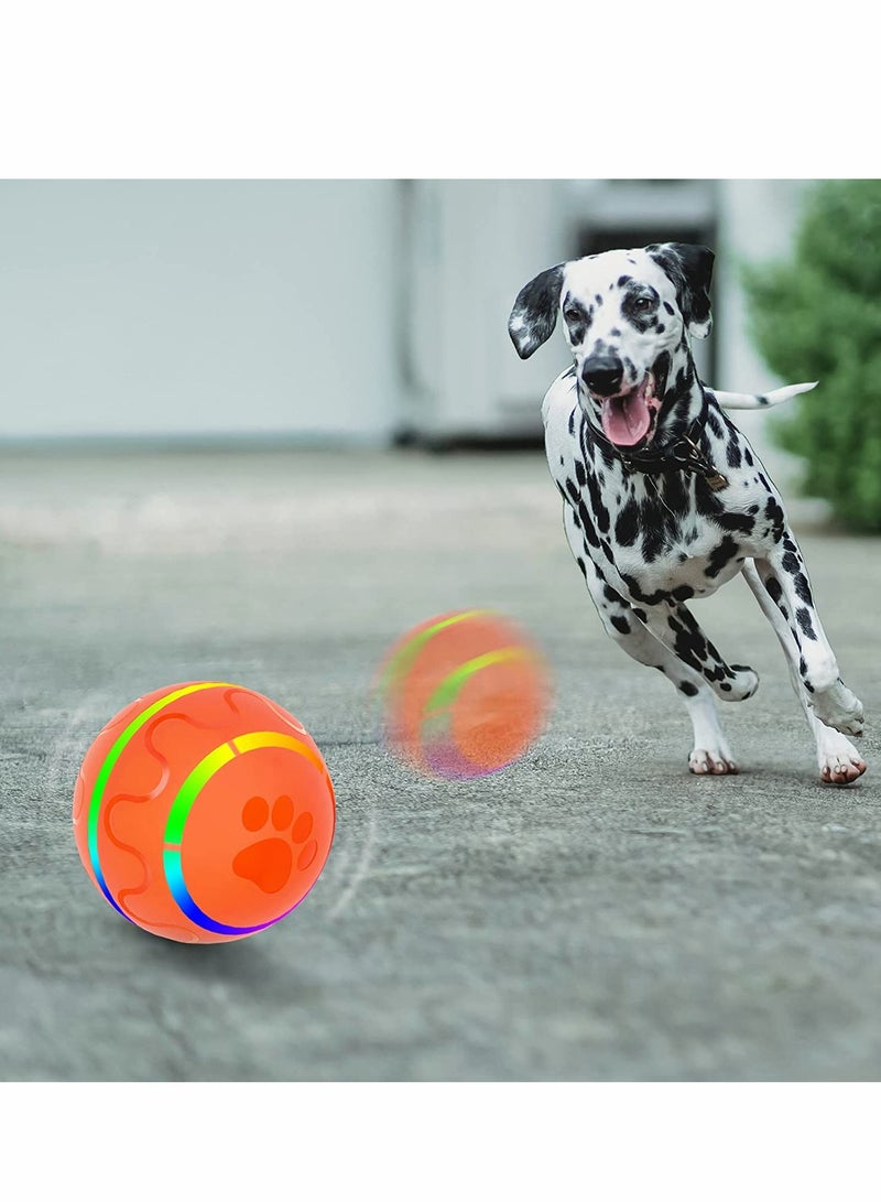 Excefore Dog Balls Toys Remote Control Dog Balls Interactive Dog Balls Toys Active Rolling Ball for Dogs Orange Light-Up Dog Ball USB Rechargeable Aggressive Chewers Toy - Image 4