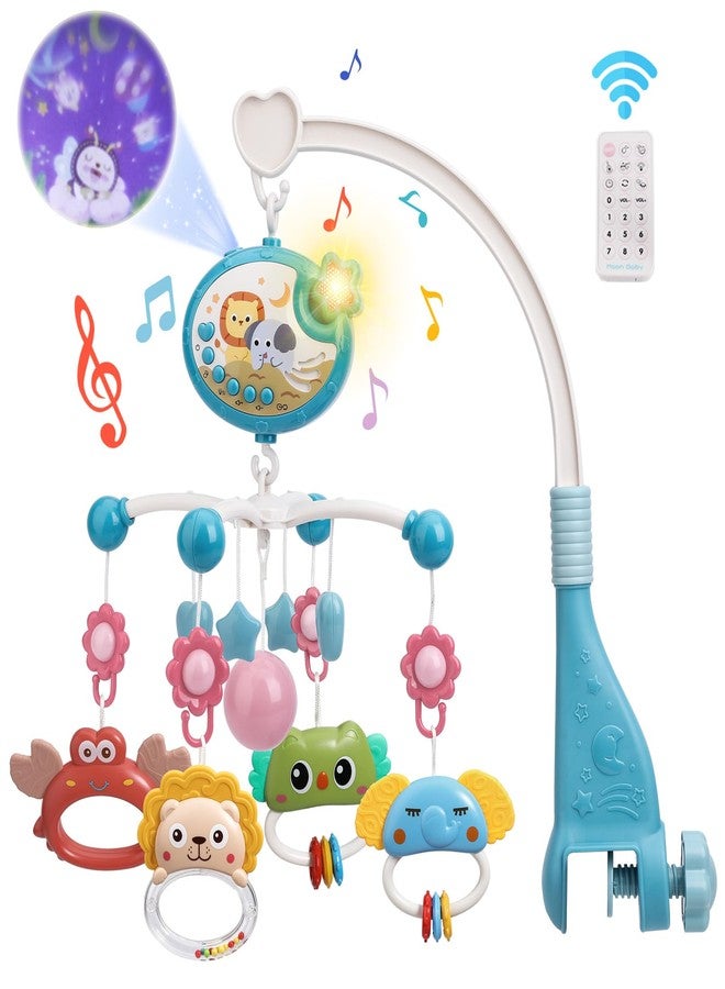 Mini Tudou Crib Mobile with Music and Lights,Baby Mobile for Crib with Hanging Rotating Rattle Toy,Star Projection,400 Lullabies and Timing Function,Remote Control Baby Crib Mobile for Boys Girls - Image 1