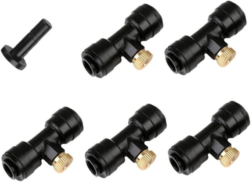 YARNOW 1Set Brass Misting Nozzle Nozzles Connectors End Plug for Garden Irrigation Durable Lightweight Easy to Install for Outdoor Cooling - Image 1