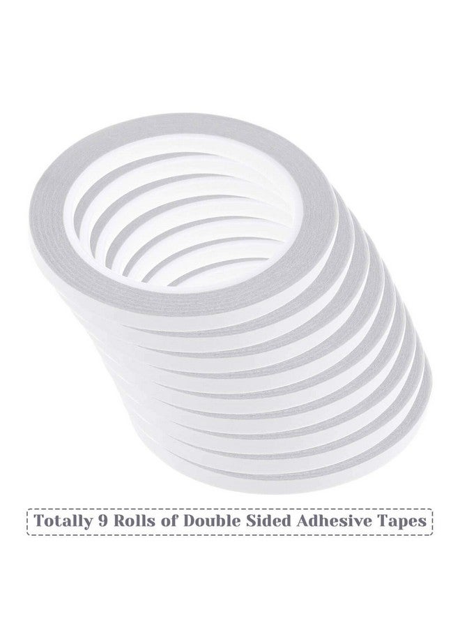 cridoz Double Sided Adhesive Tape Cridoz 9 Rolls Doubleside Craft Tape For Card Making Scrapbooking Diy Crafts And Office School Stationery Supplies (1 4 Inch 25 Yards Per Rool) - Image 2