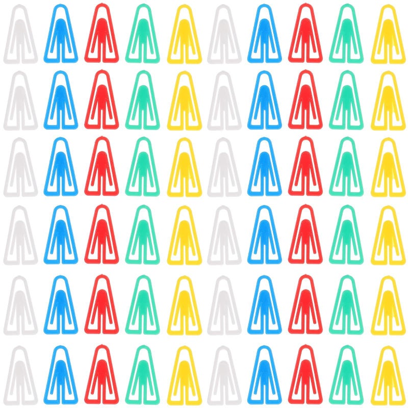22mm 100pcs Colored Triangle Paper Clips Decorative File Office Desk Accessories - Image 2