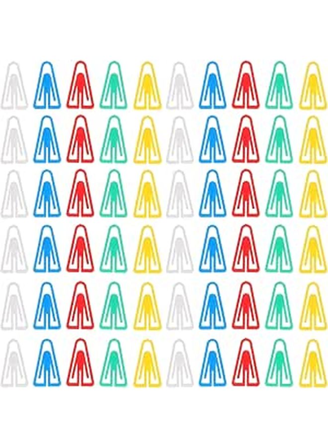 22mm 100pcs Colored Triangle Paper Clips Decorative File Office Desk Accessories - Image 1