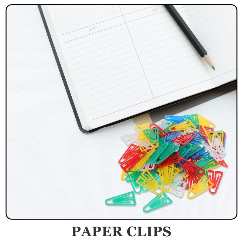 22mm 100pcs Colored Triangle Paper Clips Decorative File Office Desk Accessories - Image 4