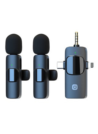 Wireless Lavalier Microphone for Type-C and iPhone - Plug and Play Wireless Microphone with 2 Microphones for Video Recording - Interviews - Vlog - Auto Sync and Noise Reduction - 2.4 GHZ - pzsku/Z916D6733BD0E61E3D026Z/45/1746008645/5e2369d2-e63c-44d0-8c80-49204cb2b5a0