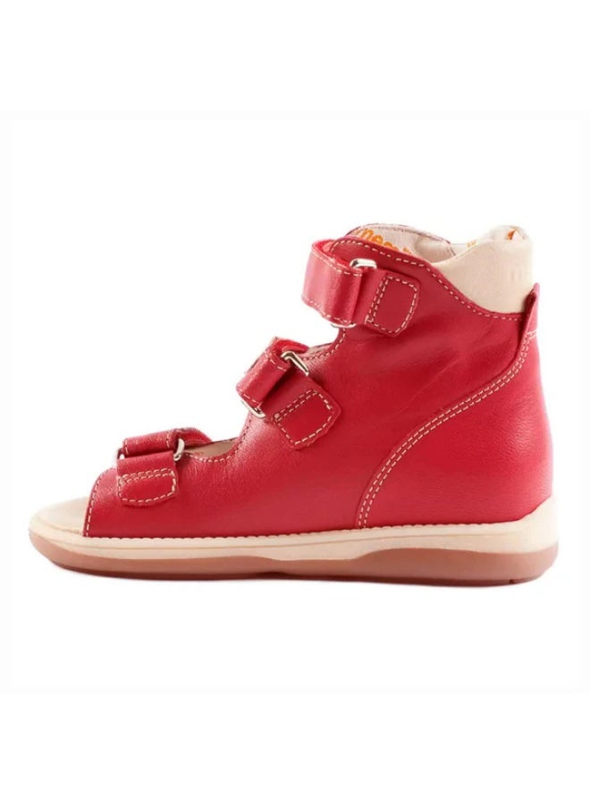BELLUNO Bellona Kids Supportive Shoes with Velcro Straps Red Orange - Image 5