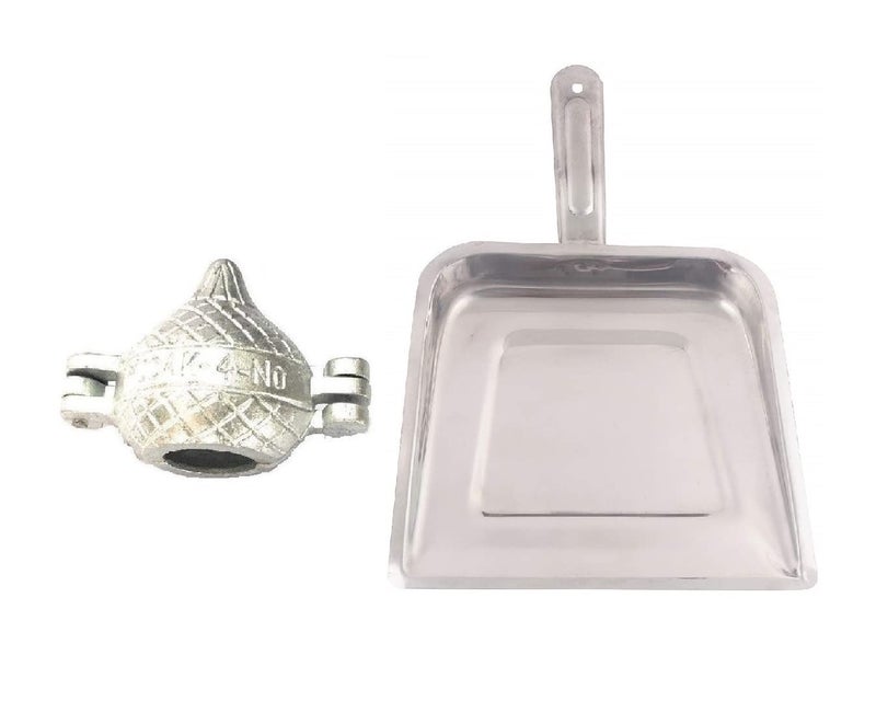 BLUE WONDER Blue Wonder Aluminium Modak Maker Sancha Machine Kitchen Molds for Festivals with Steel Dust Pan Pack of 2 Multicolour  - Image 1