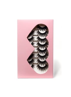 8 Pairs 3D Faux Mink Lashes Handmade Luxurious Volume Fluffy Natural False Eyelashes