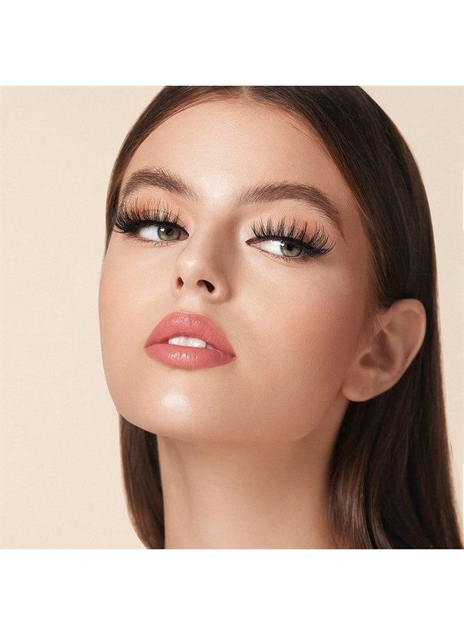 beautykaisen - 8 Pairs 3D Faux Mink Lashes Handmade Luxurious Volume Fluffy Natural False Eyelashes - Image 1