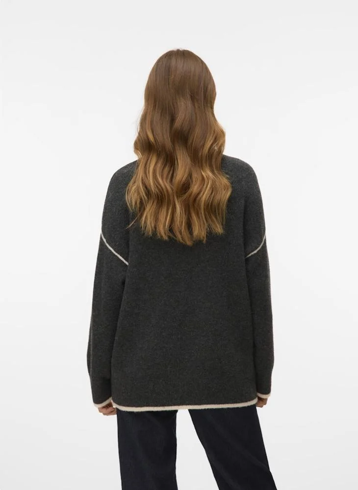 VERO MODA Vmfan Long Sleeve Highneck Pullover Sweaters