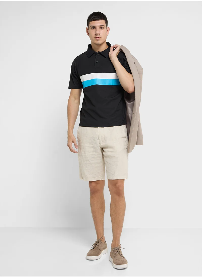 Robert Wood Essential  Colorblock Polo Shirts
