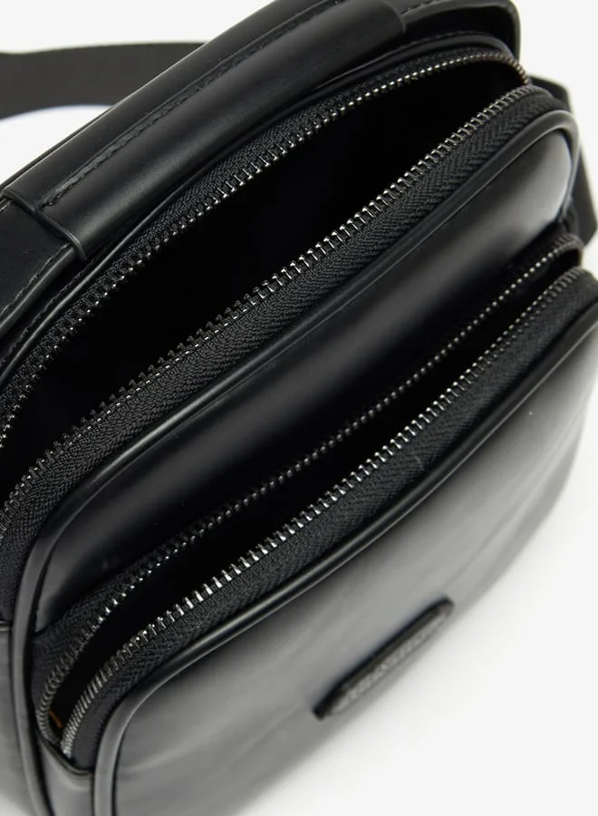 DUCHINI Men Solid Crossbody Bag with Zip Closure