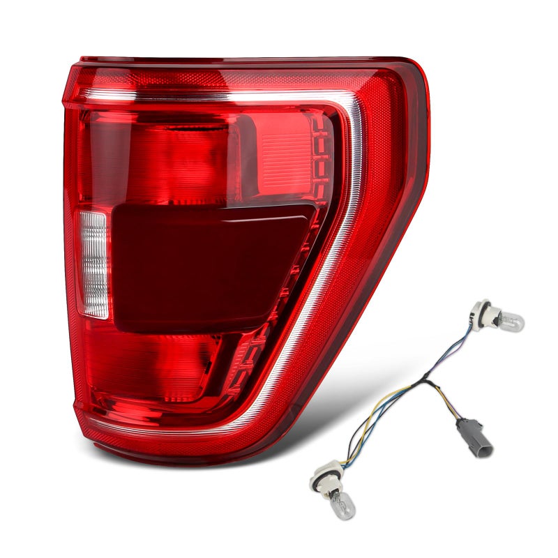 STRAUTOS Tail Lights Compatible With 2021 2022 2023 Ford F150 XLT TREMOR Halogen WBlind SpotRight Passenger Side Brake Rear Taillight AssemblyReplace ML3Z13404C