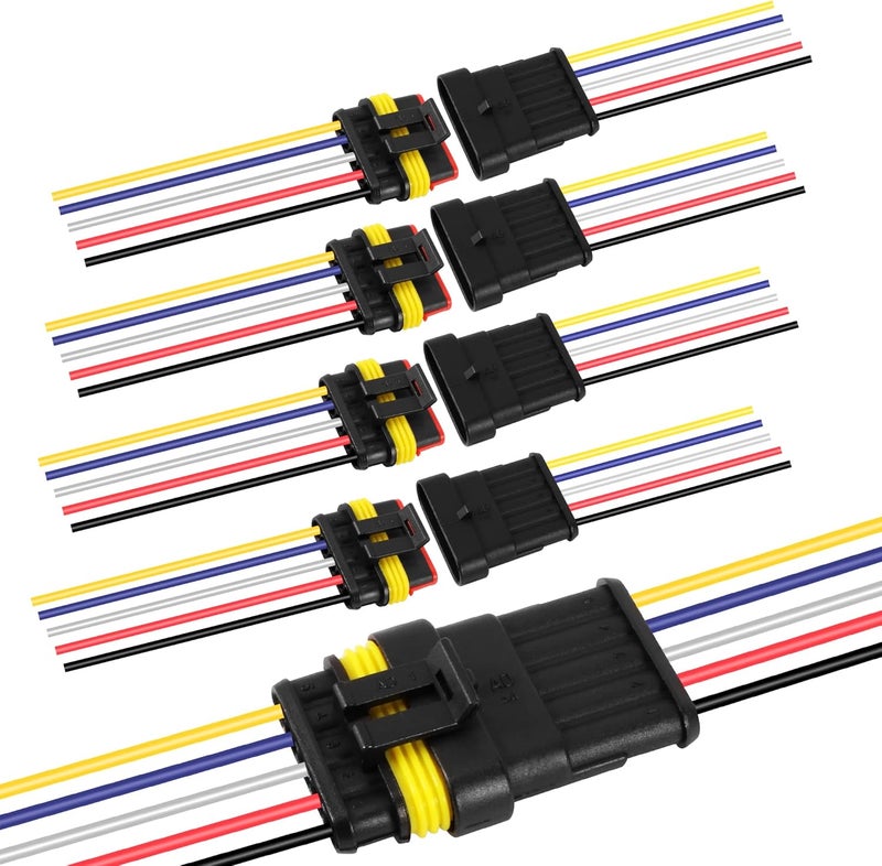 G 5 Pin Way Electrical Wire Connector Male Female Plug Socket Quick Disconnect Waterproof Plug Play for Car Truck Motorcycle Marine Boat - Image 1