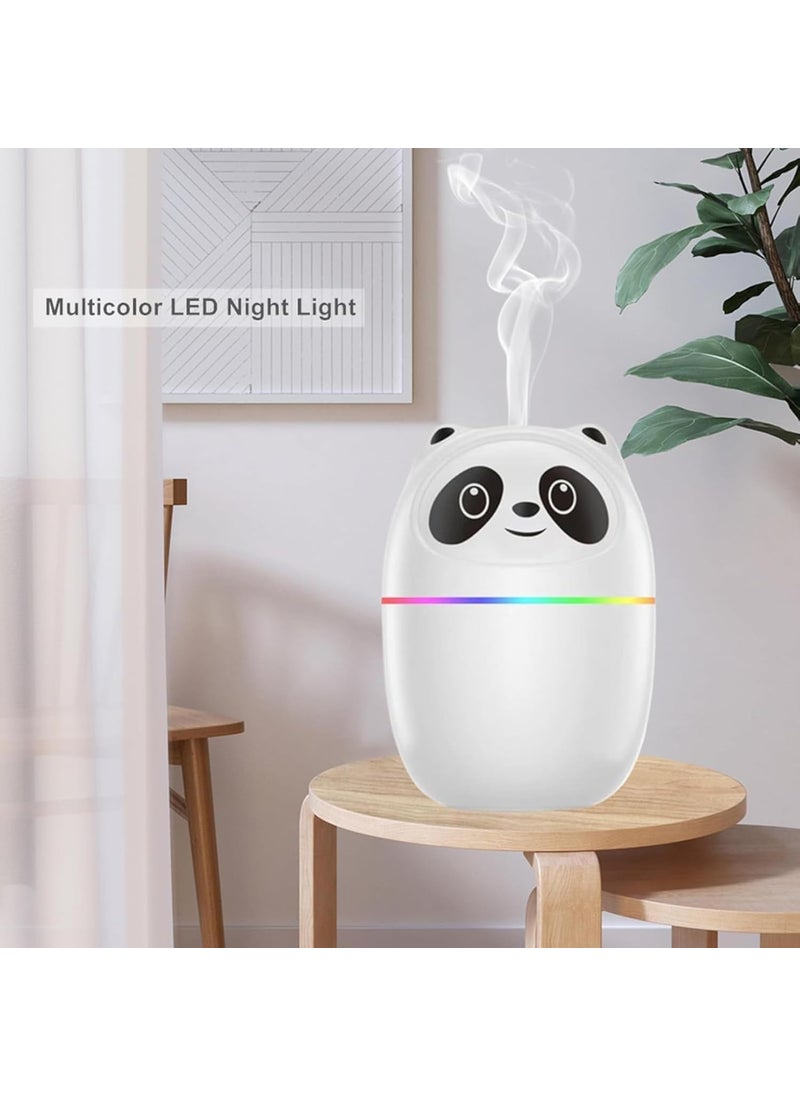 VIRAAJI Viraaji Aroma Humidifier Cool Mist Panda Humidifier with 7 Color Night Lights Small Usb Ultrasonic air With Essential Oil Diffuser for Car Bedroom Office Moisture Multicolor 250ML  - Image 5