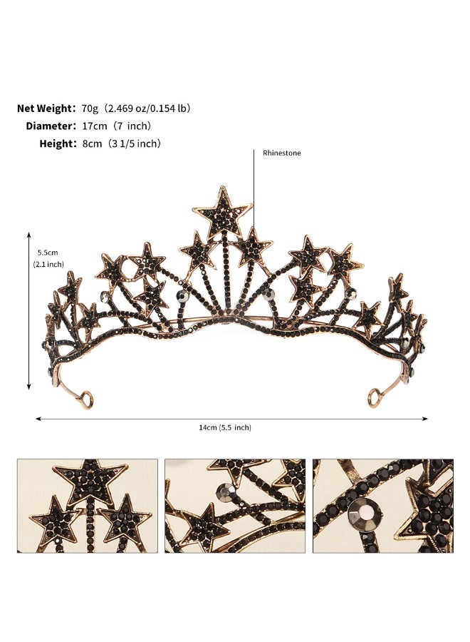Nariele New Retro Black Bridal Crown